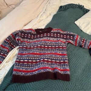 RARE J. Crew Women's Harley of Scotland Fair Isle Sweater Sz XS